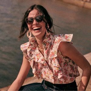 Sézane Chiara blouse, sz 40 (US 8)